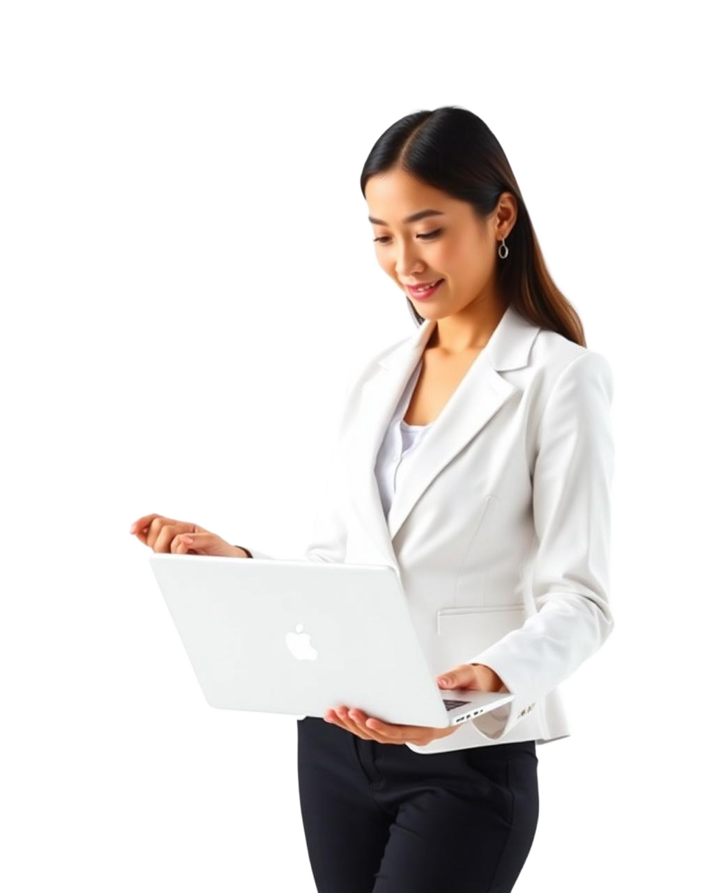 ConnectPro offshore team member with laptop